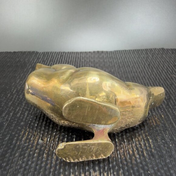 Vintage Metal Brass Gold Tone Duck Bird Figurine Decorative Metal Figure VTG - Picture 5 of 8